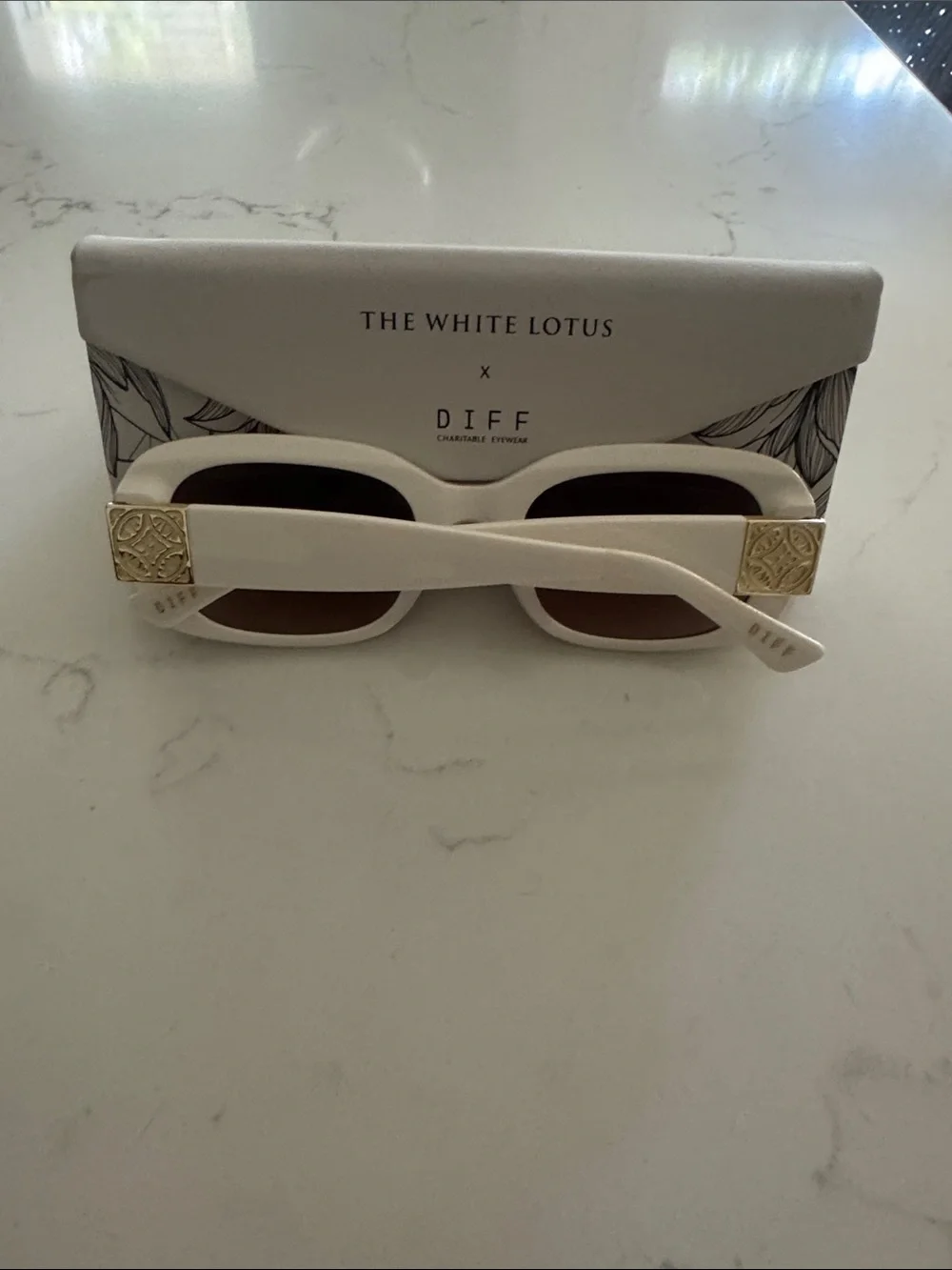 Diff Eyewear White Frame Sunglasses “The White Lotus” series